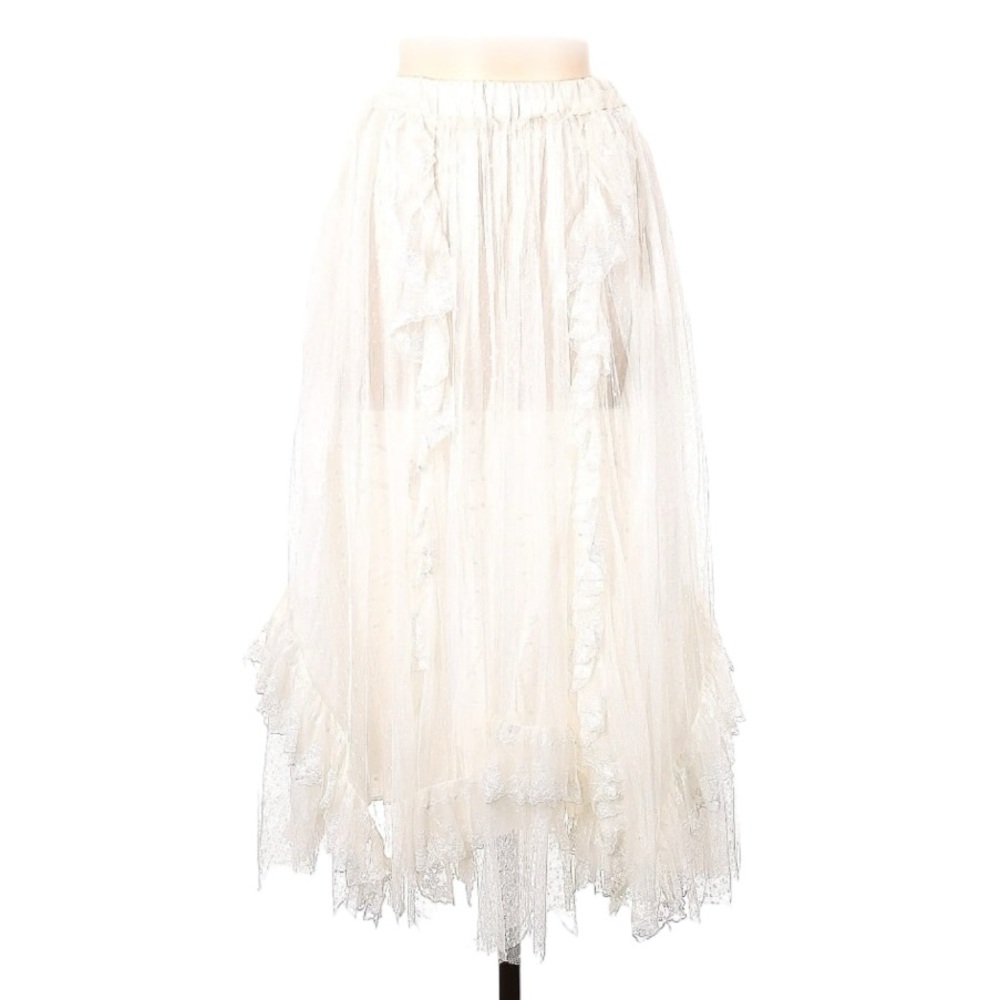 ULLA JOHNSON Elyse Handkerchief Lace Maxi Skirt size 6 US